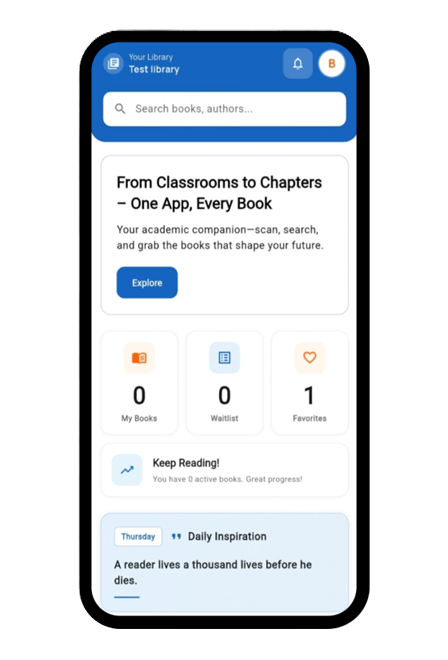 Book search results interface