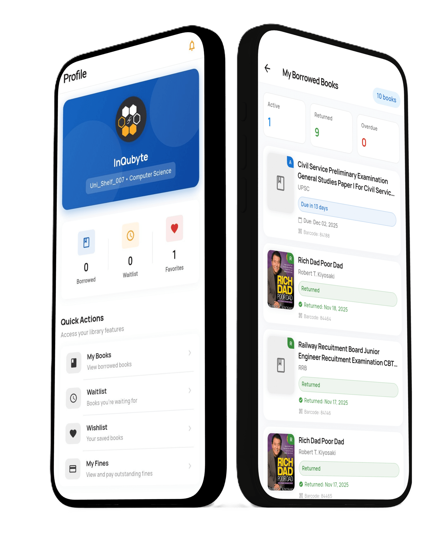 UniShelf library management system dashboard image showing book management interface